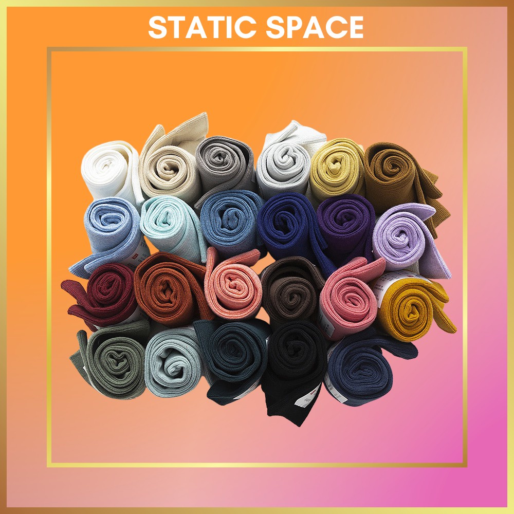 TẤT VỚ CAO CỔ TRƠN NAM NỮ BASIC 23 MÀU - STATIC SPACE