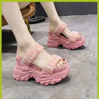 Dép bánh mì đế cao Dép đế xuồng Dép Sandal Đế Dày Quai Đính Đá Thời Trang Mùa Hè 2022 Cho Nữ