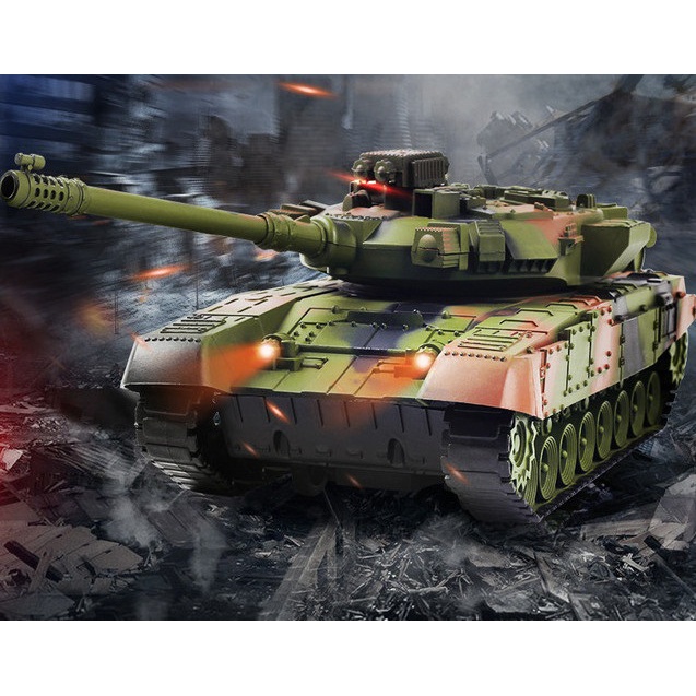 Trò chơi xe tăng điều khiển chạy bằng xích dùng pin sạc phát nhạc có đèn