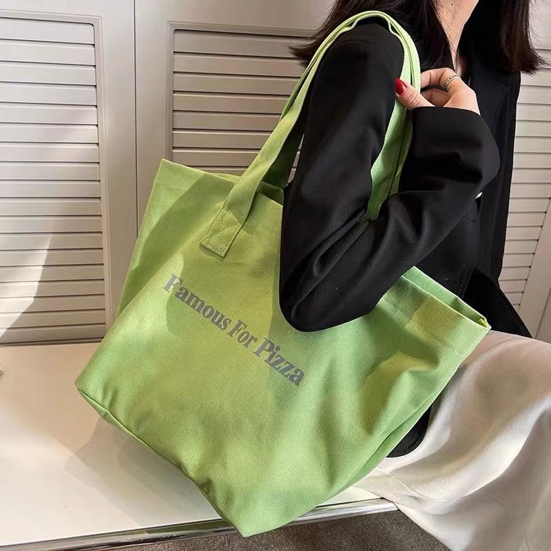 Túi Tote Đeo Vai Bằng Vải Canvas Sức Chứa Lớn Dễ Phối Đồ 45