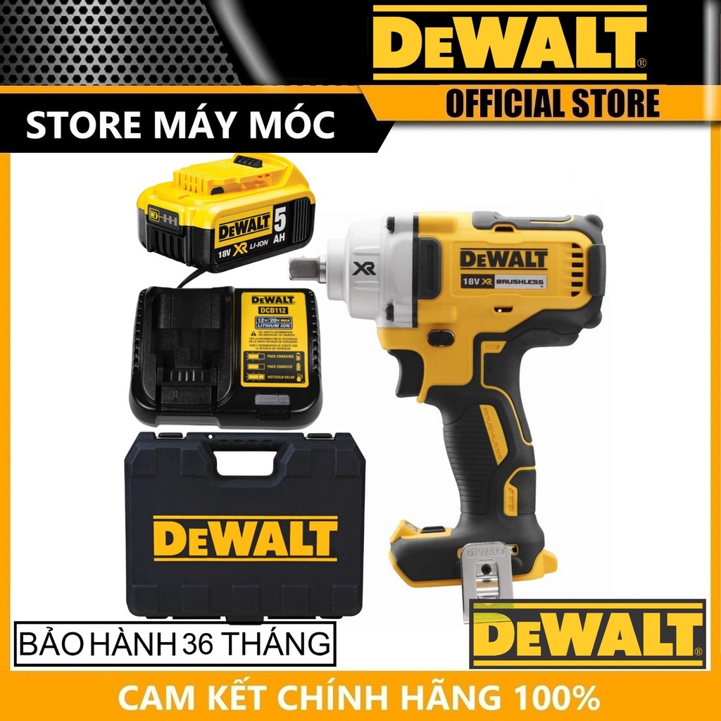 MÁY SIẾT BULON CẦM TAY 18V DEWALT DCF894P1- HÀNG CHÍNH HÃNG