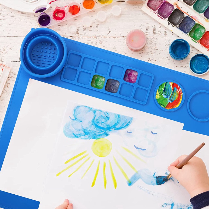 1 Tấm Silicon Chống Dính Chịu Nhiệt Có Thể Gấp Gọn Dùng Để Vẽ Tranh Giá Đỡ