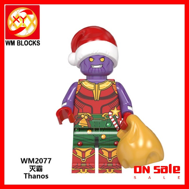 Mô Hình Đồ Chơi Lego Mini Chủ Đề Giáng Sinh Siêu Anh Hùng Người Dơi Người Sắt Deadpool Thanos