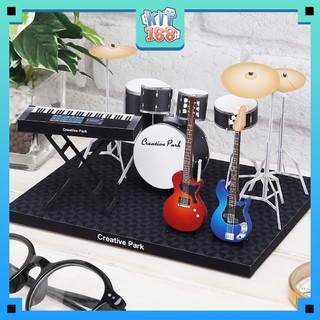 Mô hình giấy đồ vật đồ chơi Nhạc cụ chơi Rock mini