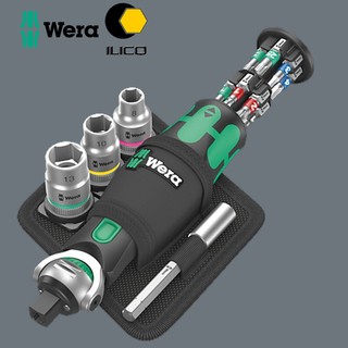 Bộ tròng cóc wera 12 đầu vít 3 đầu tuýp 05004281001 zyklop pocket set 2 - ilico