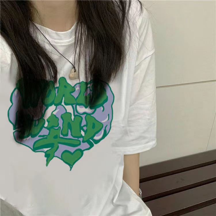 NRVP Áo Thun Unisex Mùa Hè Dáng Suông Tay Cộc Phong Cách Hàn Quốc Cho Nam Nữ