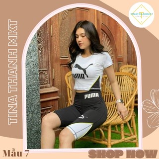 Set đồ thể thao lửng puma tập gym yoga❤️tinathanhmkt ❤️tphcm