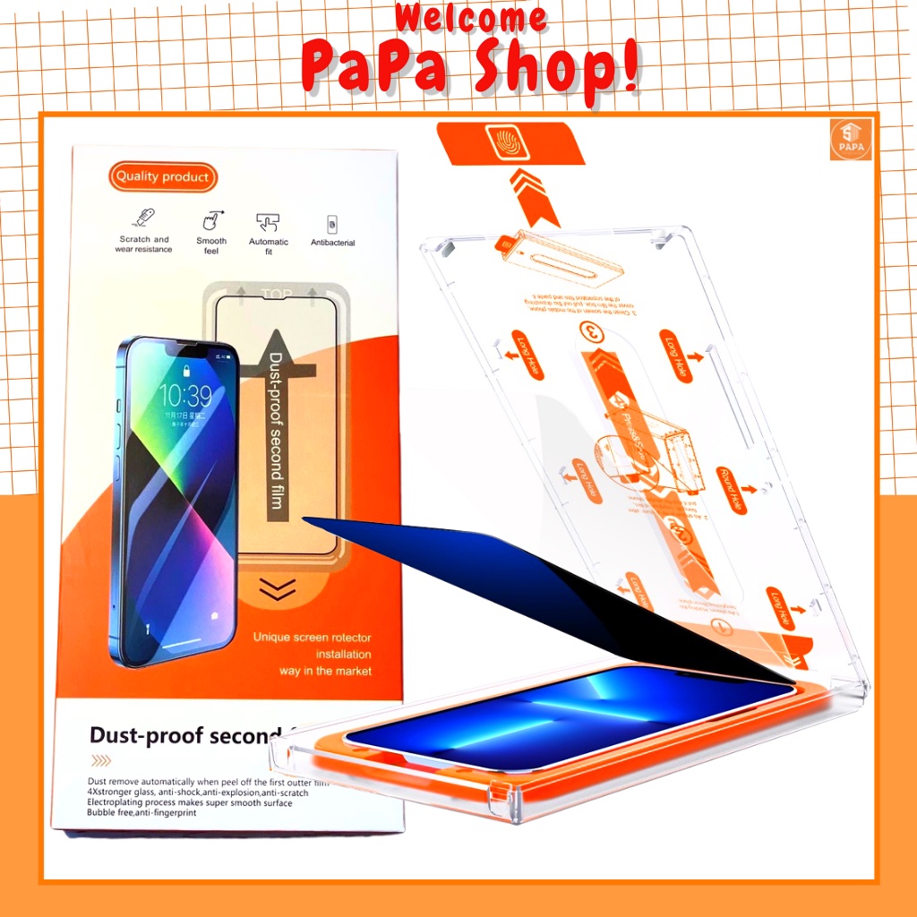 Cường lực tự dán tự lấy bụi iphone 15 pro max 15 plus 14 Pro Max 14 Plus 13 Pro Max 12 Pro Max 11 Pro Max Xs Max X Xr