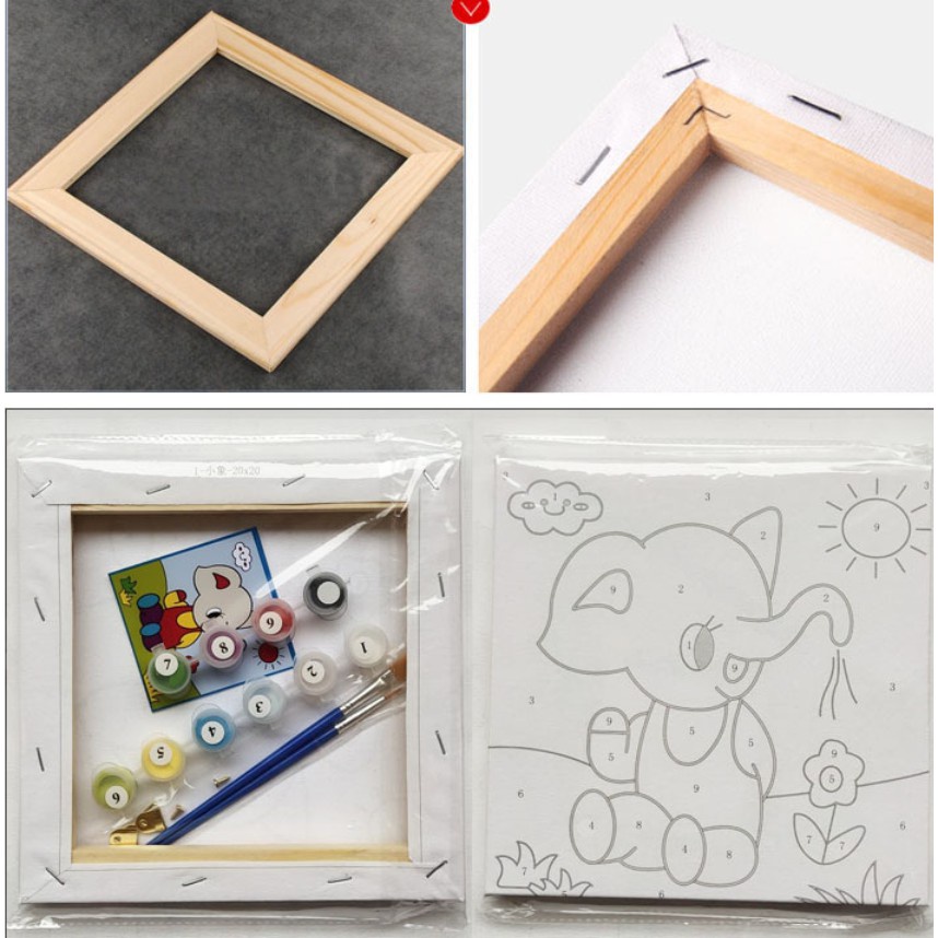 Tranh Sơn Dầu Tự Làm Thủ Công Hình Chó Pochacco 20 * 20cm