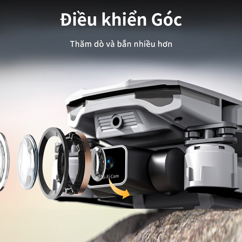 ⚡Flycam XT1 4k DRONE  Máy ảnh kép 4K áy bay không người lái chụp ảnh trên không có thể gập lại tiêu điểm tự động🔥