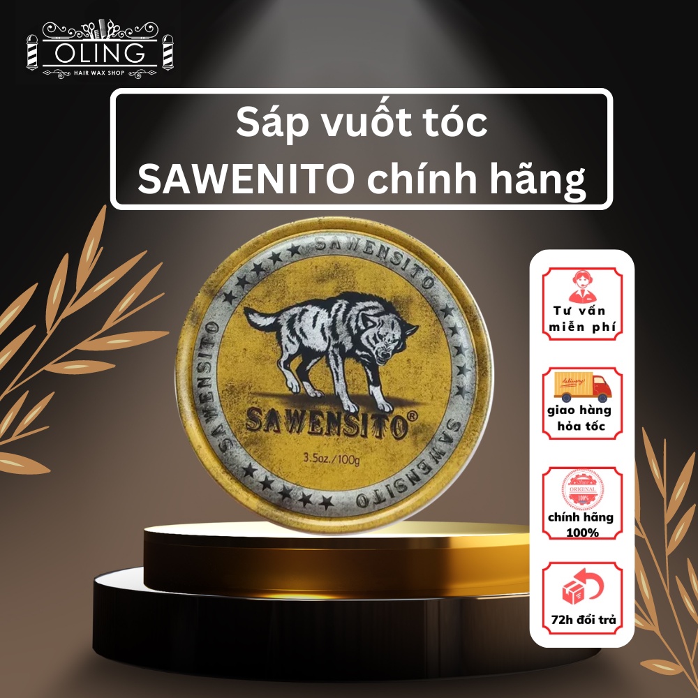 Sáp Vuốt Tóc Nam Sawensito (Sói Vàng) 100gr - Wax Tạo Kiểu Giữ Nếp Siêu Tốc