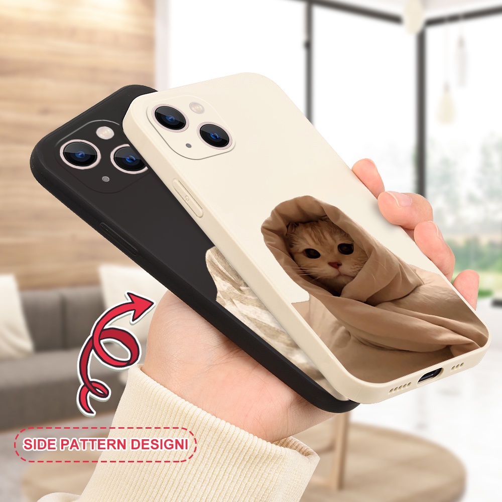Ốp Điện Thoại Silicon Mềm Hình Mèo Hoạt Hình Cho iPhone 14 Pro Plus Max 13 12 11 mini Pro Max XS XR X 7 8 SE 6 6S mini Pro