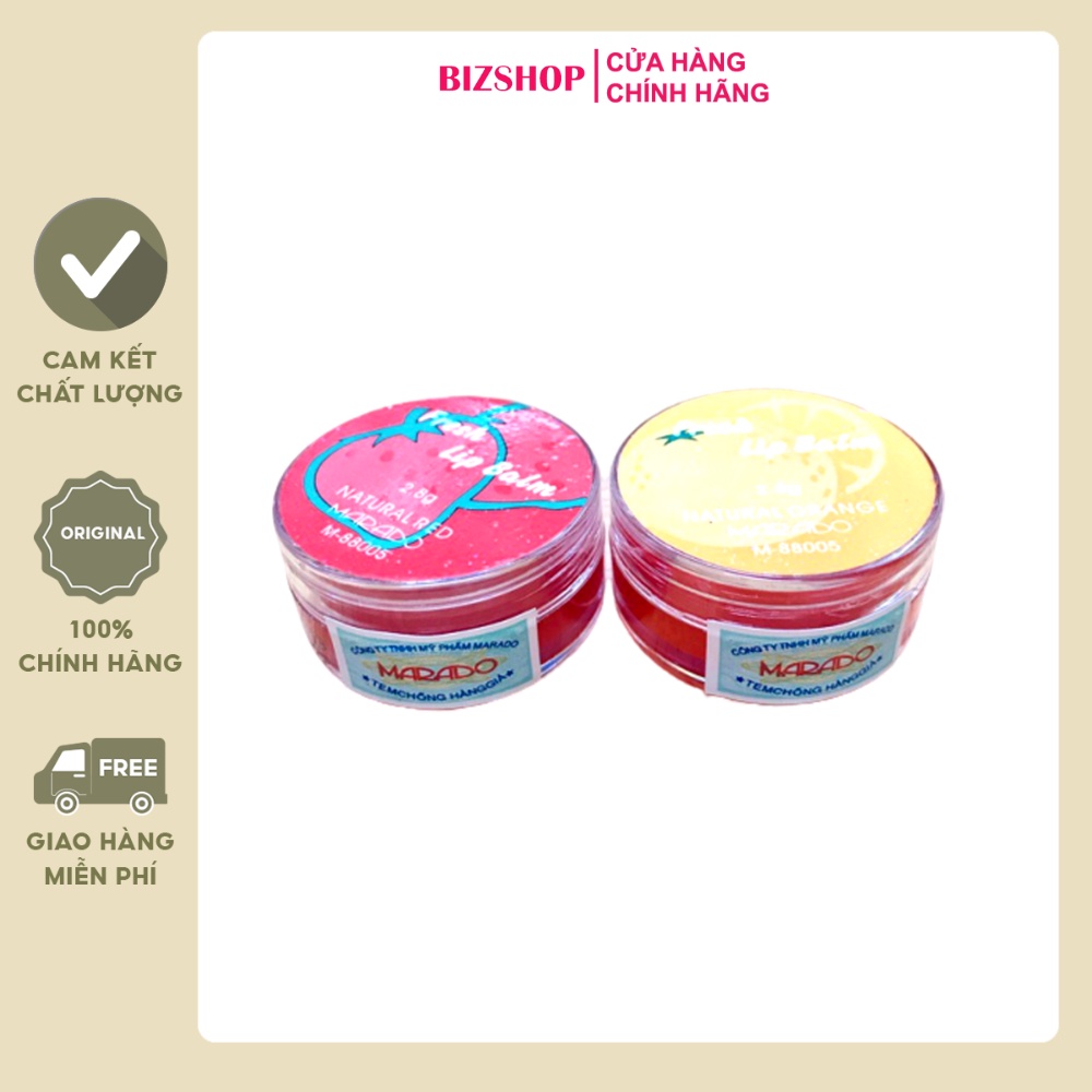 Son dưỡng môi trái cây ngọt ngào Marado Fresh Lip Balm 2.8g