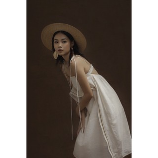 Đầm kiểu nữ hai dây dáng rộng The Country VIKING BOHO vải linen tơ