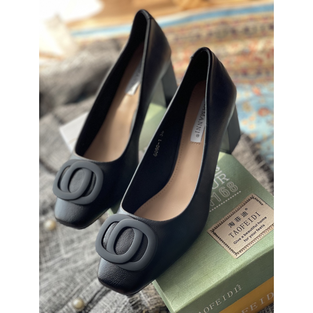 Giày da mềm tag O xoắn 6060-1- Kachi House