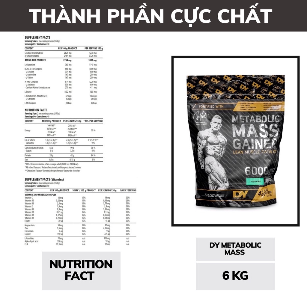 METABOLIC MASS - TĂNG CÂN TĂNG CƠ TĂNG TE ST - MASS TĂNG CÂN NẠC XỊN NHẤT THỊ TRƯỜNG - HÀNG CÔNG TY CHÍNH HÃNG - BỊCH 6K