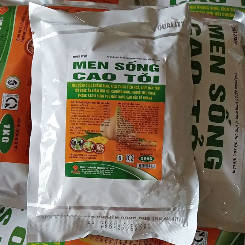 200g Men sống chịu kháng sinh,kích thích tiêu hóa, giảm mùi