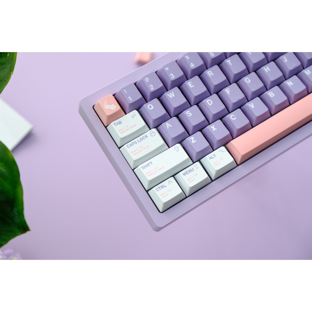 GMK Violets Keycap, 129 phím PBT Keycaps Cherry Profile DYE-SUB Cá nhân hóa GMK Keycaps cho bàn phím cơ