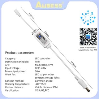 Isee magic home điều khiển đèn led 5v 12v 24v dải đèn led wifi rgb rgbw controller android ứng dụng ios bluetooth-tương thích magic home điều khiển hồng ngoại cho rgb rgbw đèn led stripsupport