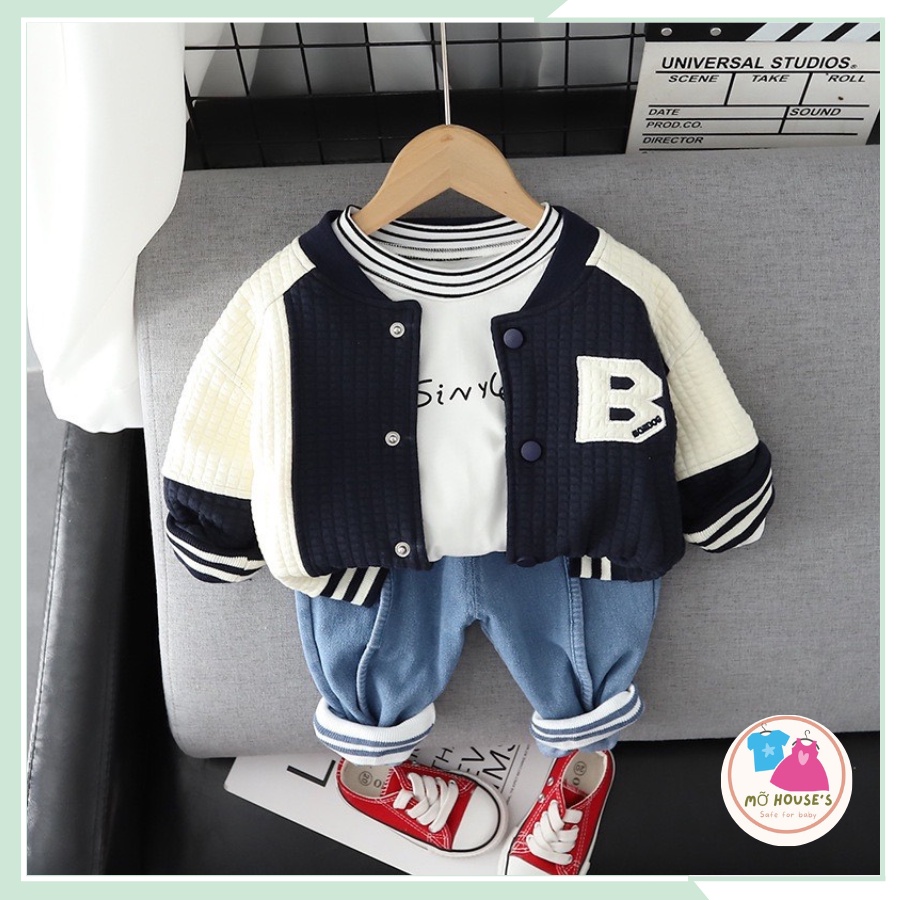 Áo khoác bóng chày, áo khoác thể thao phong cách hàn quốc cho bé từ 20kg đến 35kg AK02