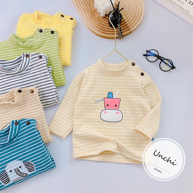 Áo cao cổ dài tay thu đông chất liệu mềm mại siêu ấm áp cho bé