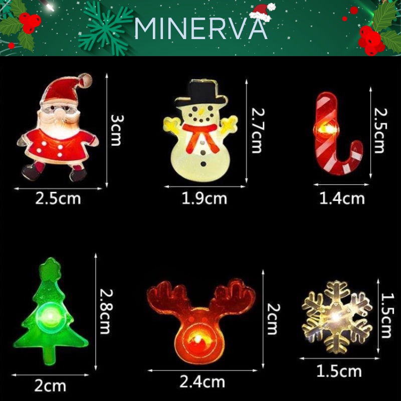 Đèn led đom đóm 20 bóng hình Ông già noel trang trí decor giáng sinh lung linh