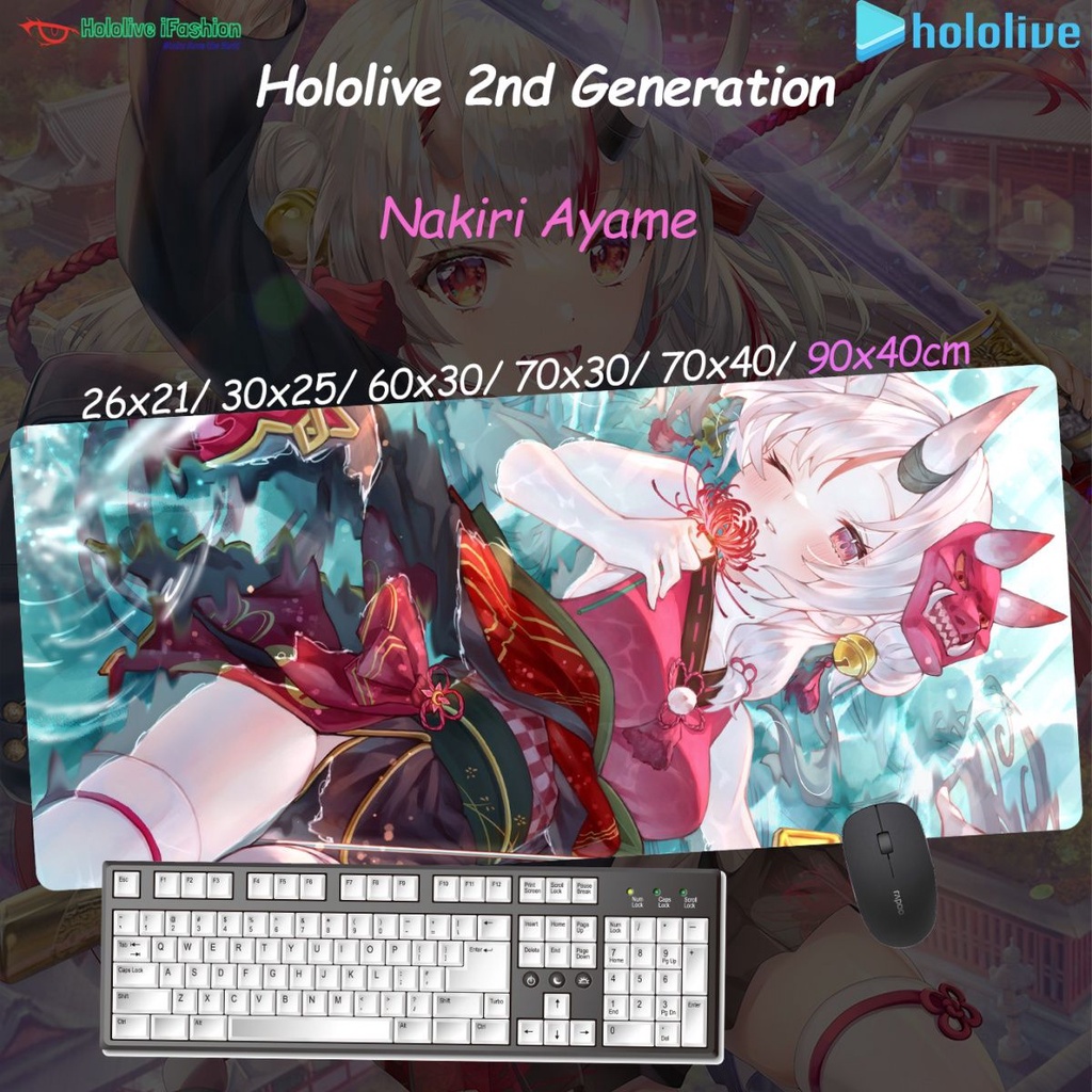 Tấm Lót Chuột Và Bàn Phím In Hình Anime Hololive Vtuber Hololive Vtuber Ayame Overlock ACG