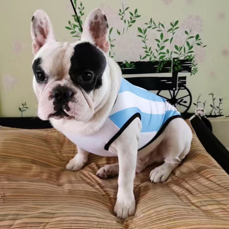Áo Thun Ba Lỗ Lưới Thoáng Khí Phong Cách Bóng Đá Cho Chó Nhỏ Và Lớn