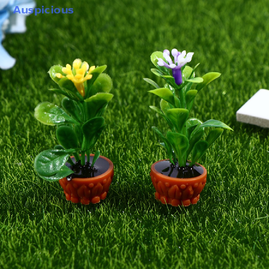 Chậu Cây Xanh Giả Tỉ Lệ 1: 12 Dùng Trang Trí Nhà Búp Bê