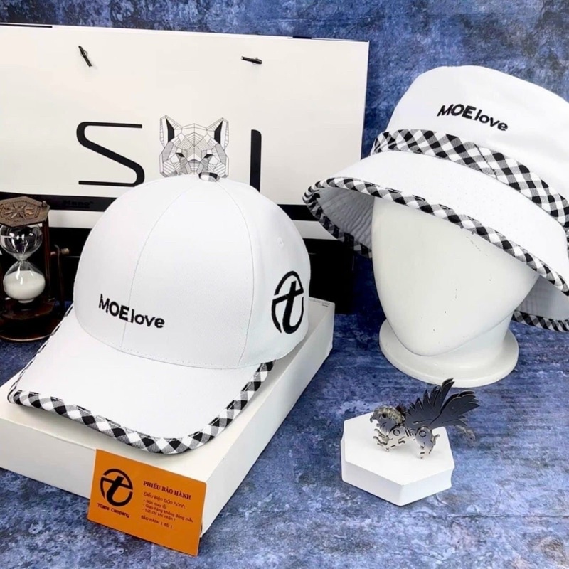 Combo 1 Cặp Nón Tình Nhân Phối Sọc - Combo nón kết viền sọc thời trang cho nam nữ siêu hot