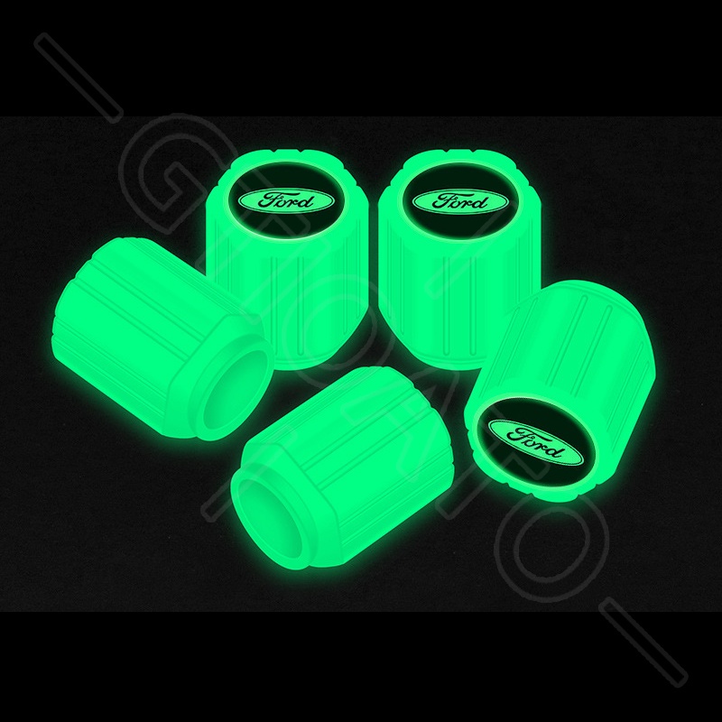 GTIOATO Nắp Van Lốp Ô Tô Phát Quang NắP Van LốP Ô Tô NắP ChụP Van Ô Tô Nắp Van Lốp Xe Chống Bụi NắP Van Ô Tô Phụ KiệN Xe HơI Cho Ford Ranger Focus Everest Transit Fiesta Ecosport Mustang Raptor Explorer Bronco Mondeo Tourneo Expedition