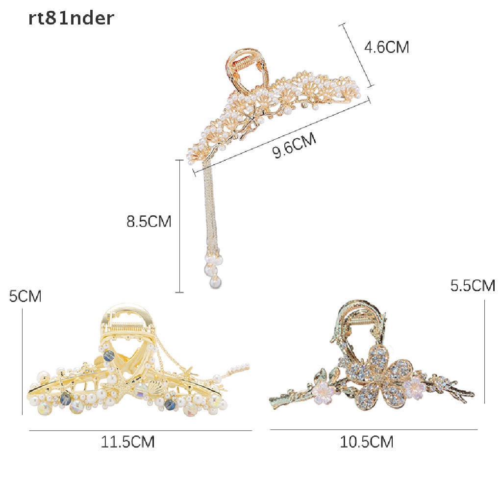 Kẹp Tóc Tua Rua Hình Sao Biển / Ngọc Trai / Cá Mập Đính Đá