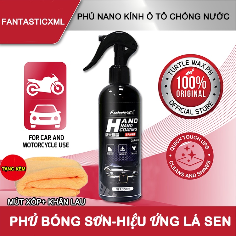 (CHÍNH HÃNG)FantasticXml Bình Xịt Nano-Xịt Bóng Xe Máy Chống Nước Kính Phủ Bóng Xe Xịt Phủ Nano Ô tô 300ml