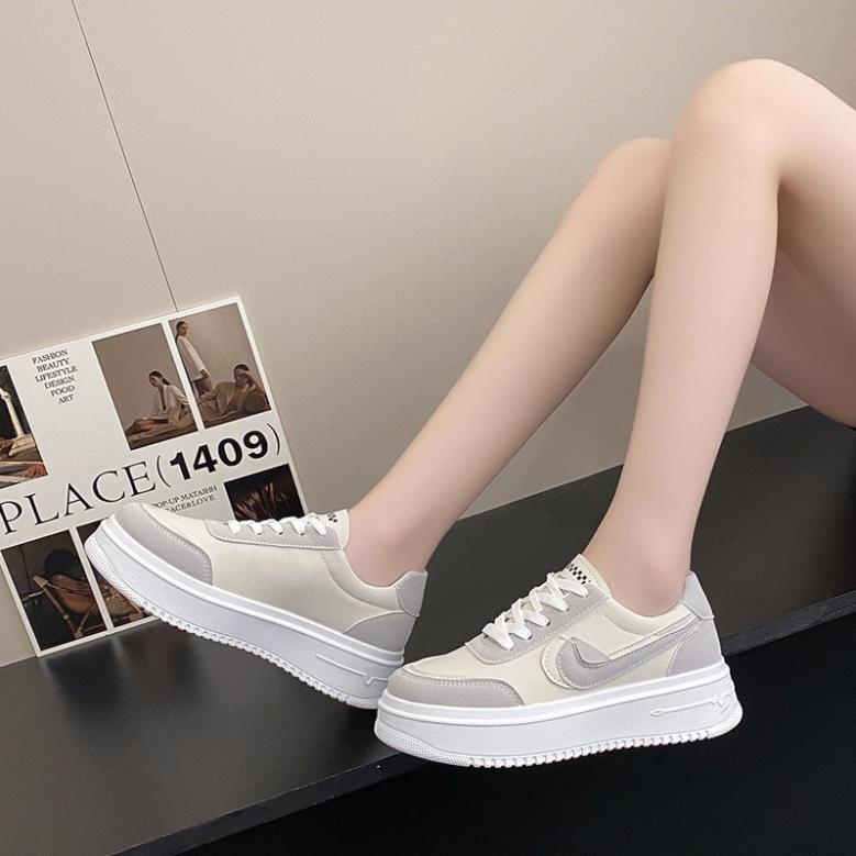 Giày Thể Thao Nam Nữ Độn Đế Phối Màu Unisex Uzzlang Dáng Cao Êm Chân Đế Mềm