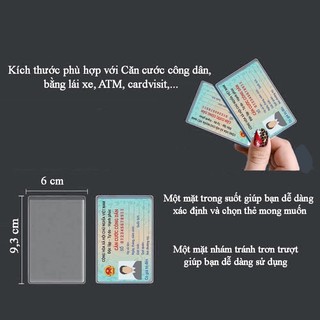 Bao nhựa dẻo pvc bọc thẻ căn cước công dân, thẻ ngân hàng…..