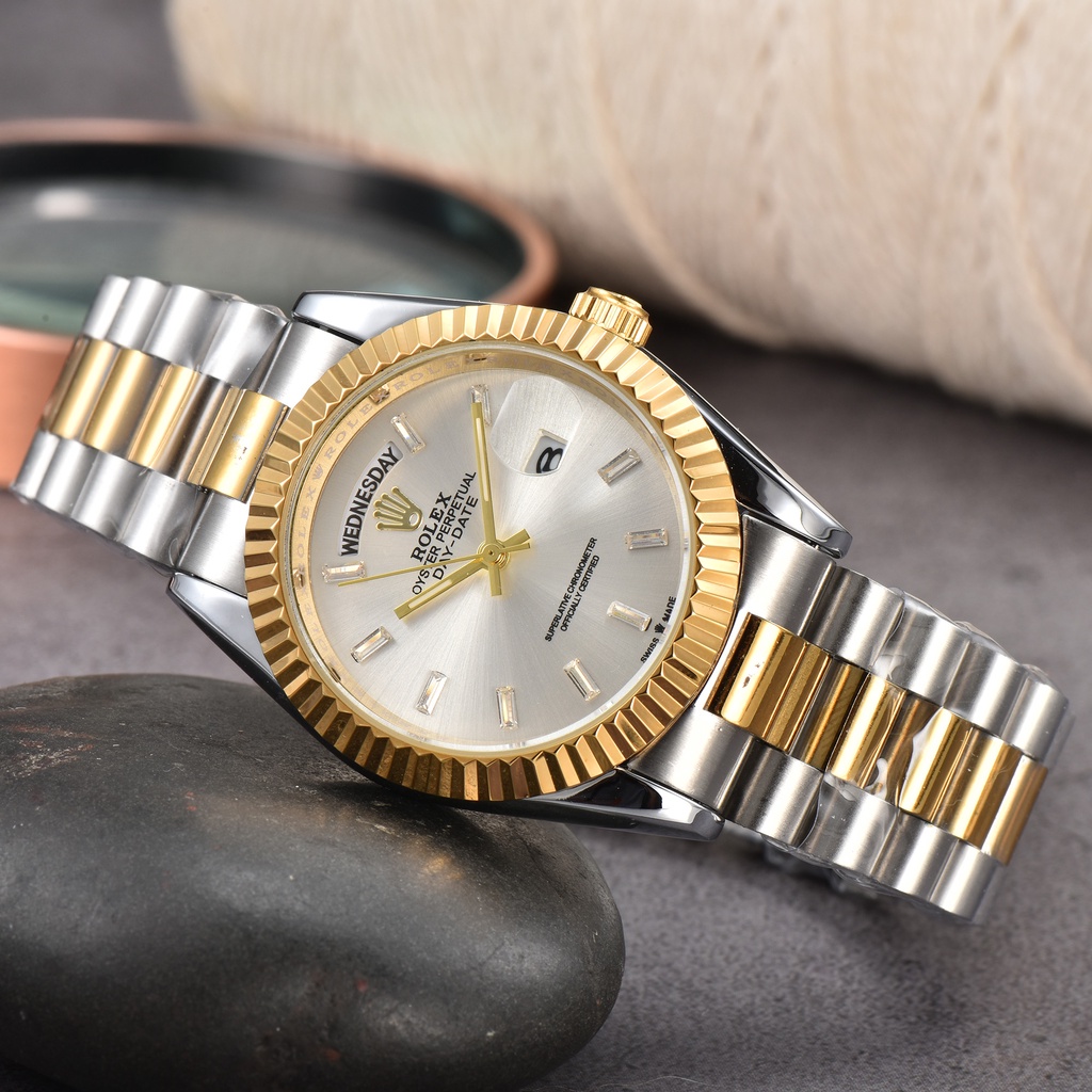 Đồng Hồ Rolex Oyster Dây Thép Không Gỉ 3A Chất Lượng Cao Kiểu Dáng Cổ Điển Thời Trang Cho Nữ