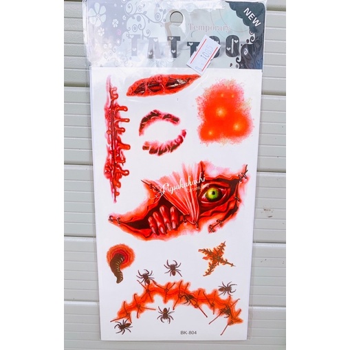 Hình Xăm Dán Mẫu Vết Thương Đồ Chơi Hoá Trang Halloween