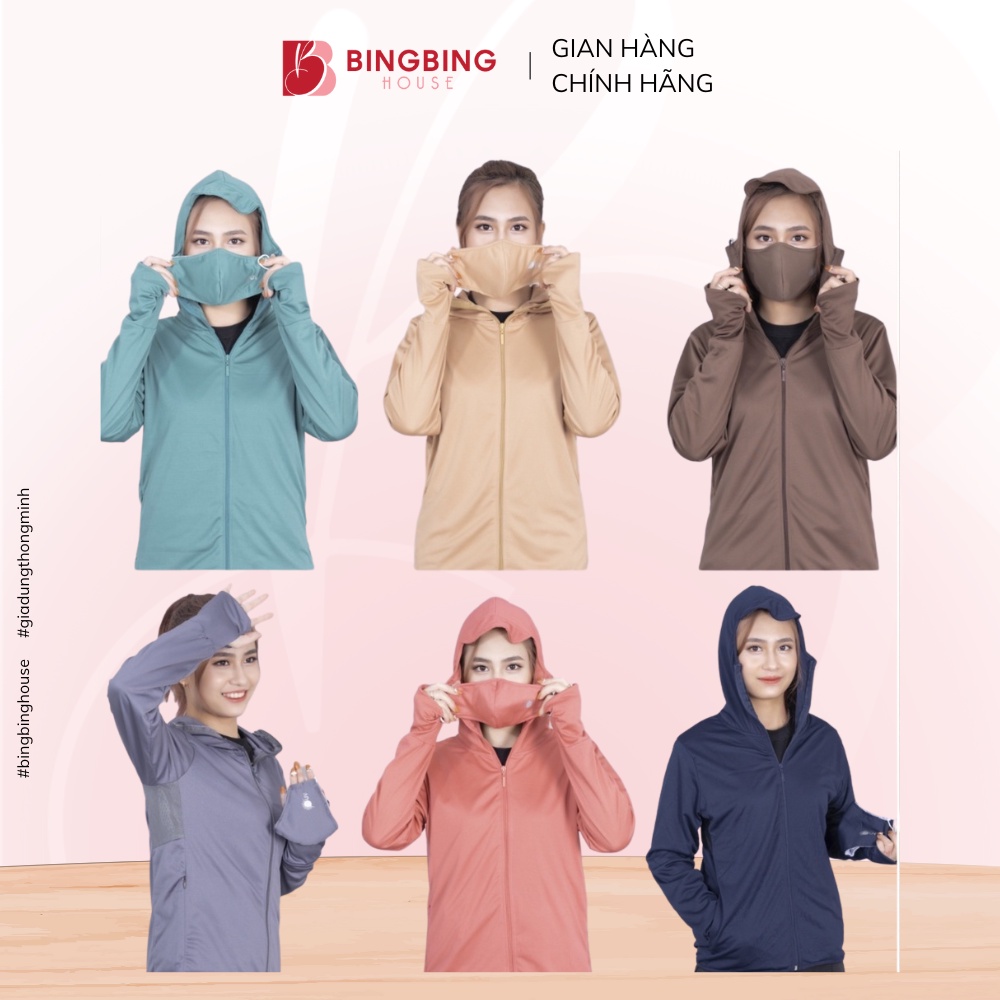 Áo chống nắng nữ chống tia UV KOREA lưới thông hơi có túi trong, ngoài mát nhẹ co dãn hút mồ hôi- BINGBINGHOUSE