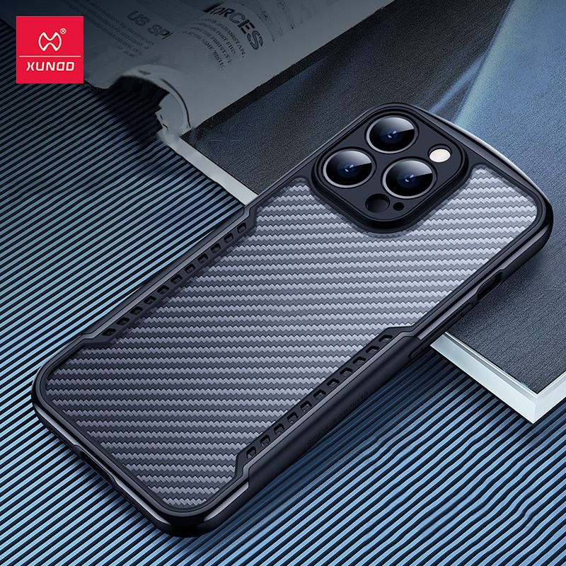 Ốp lưng XUNDD iPhone 13/ 13 Pro/ Max/ 12/ 12 Pro/ Max/ 11/ 11 Pro/ Max (GAMER SERIES) - Mặt lưng carbon