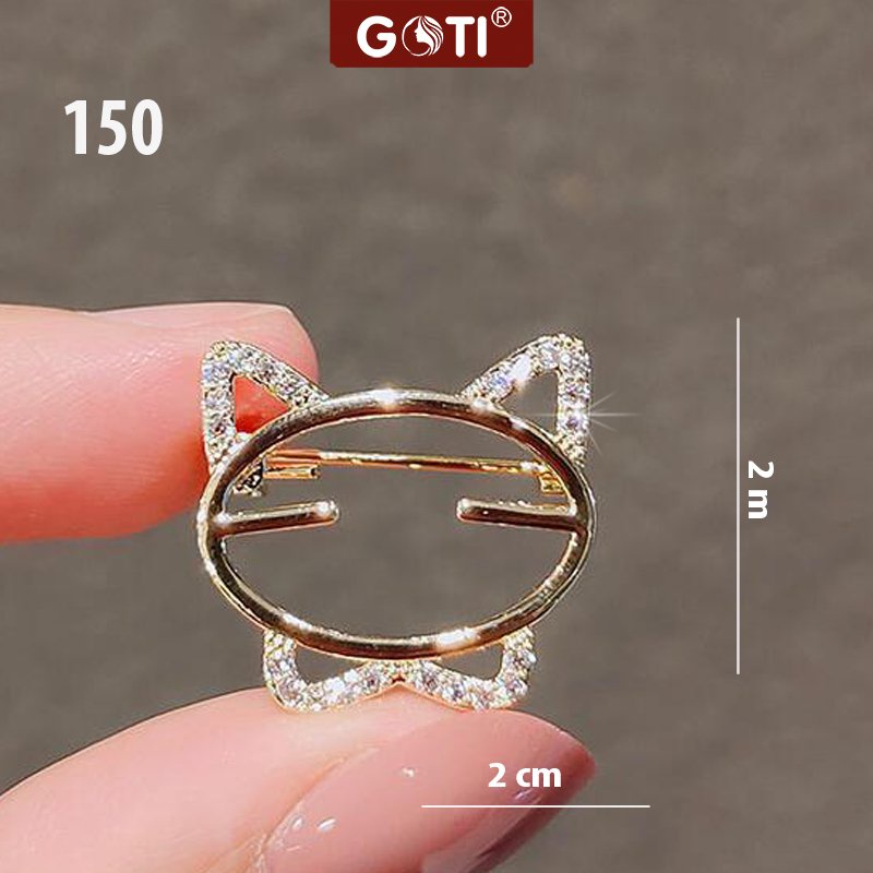 GOTI - Tag Cài Áo Cao Cấp Hình Mèo Nhỏ Đẹp Thanh Lịch Phụ Kiện Trang Trí Dành Cho Nữ