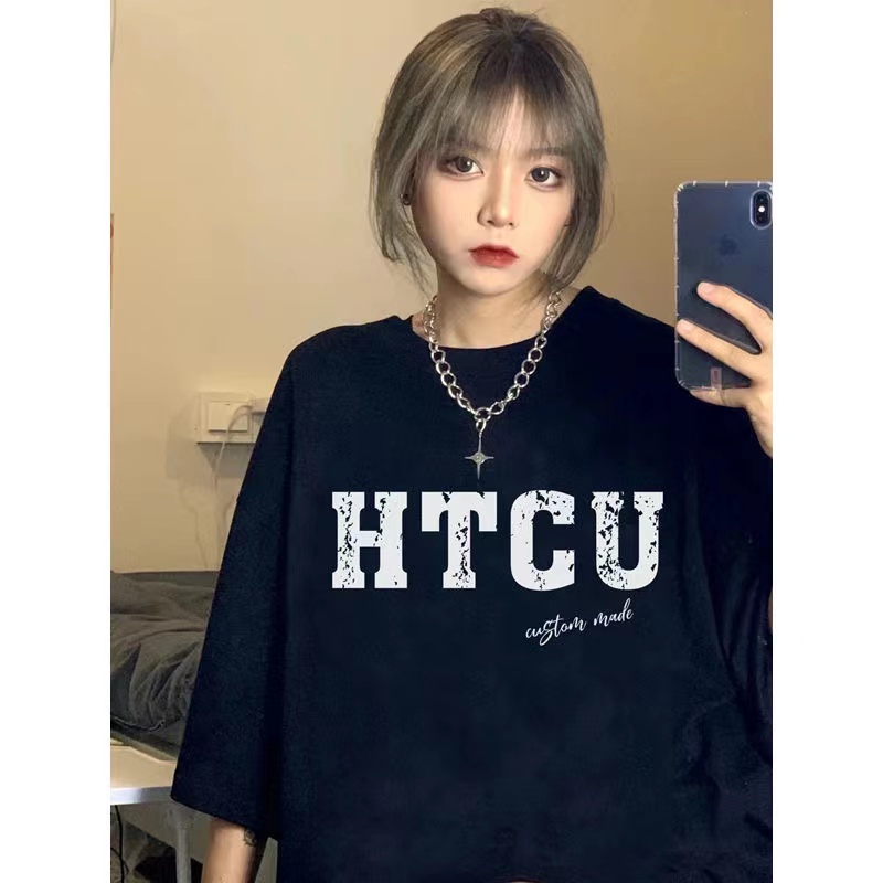 NRVP Áo Thun Unisex Mùa Hè Dáng Suông Tay Cộc Phong Cách Hàn Quốc Cho Nam Nữ