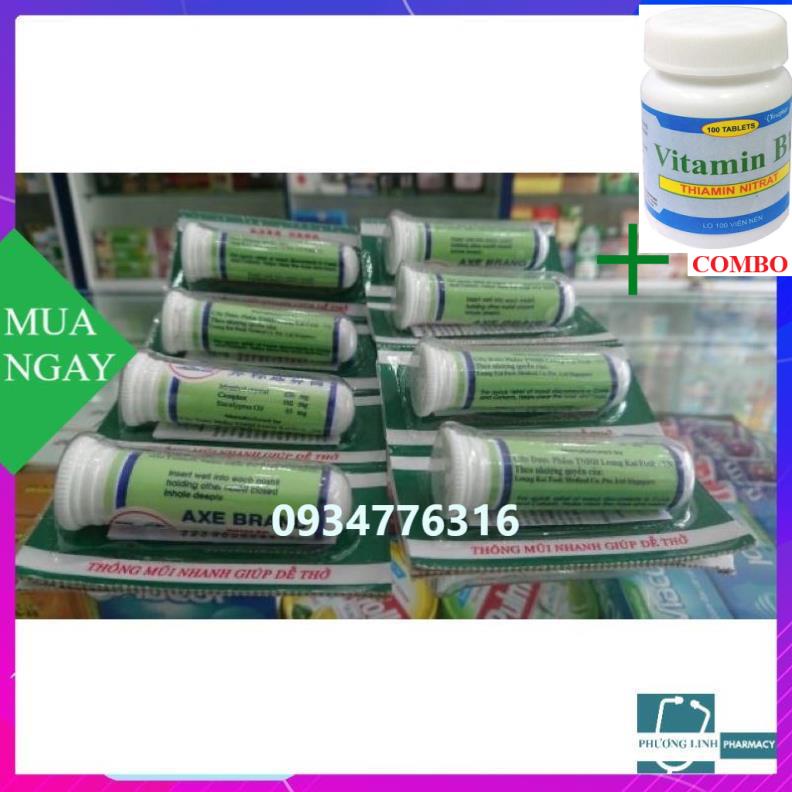 Combo Vitamin B1 chai 100 viên+ ỐNG HÍT CÂY BÚA AXE BRAND