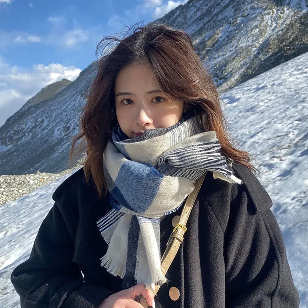 Khăn Choàng Cổ - Khăn Dạ Quàng Cổ Mùa Đông Siêu Ấm Phong Cách Hàn Quốc