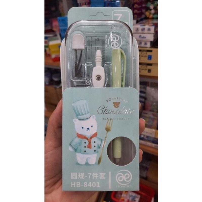 BỘ COMPA, EKE, THƯỚC ĐO ĐỘ CHO BÉ