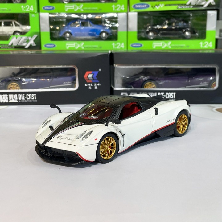 Mô hình xe kim loại PAGANI HUAYRA Roadster tỉ lệ 1:24 hãng Chezhi cực đẹp, xe đồ chơi để bàn trang trí, xe mô hình 1:32