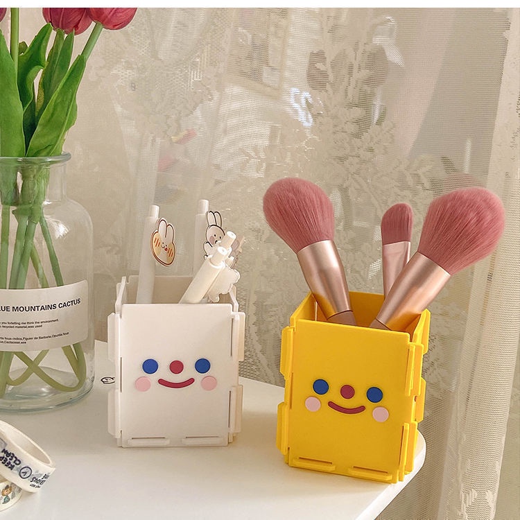 Ống Cắm Bút Dẻo Tự Lắp Ráp Tiện Lợi Nhiều Mẫu Hoạt Hình Xinh Xắn Kệ Đựng Viết Mỹ Phẩm Cute Dành Cho Học Sinh