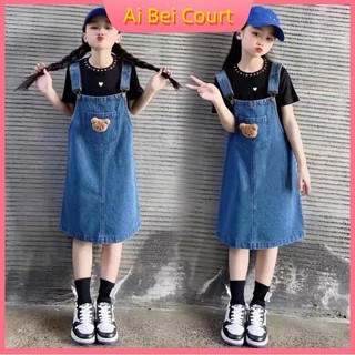 2023 mới váy denim dáng rộng thoải mái thời trang