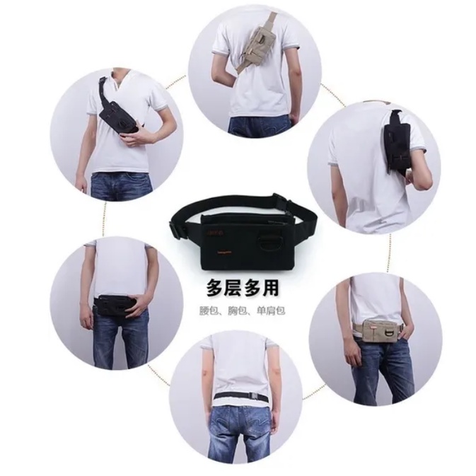 Túi Đeo Hông Siêu Mỏng 4 Lớp Chống Thấm Nước Đa Năng Tiện Dụng Cho Nam