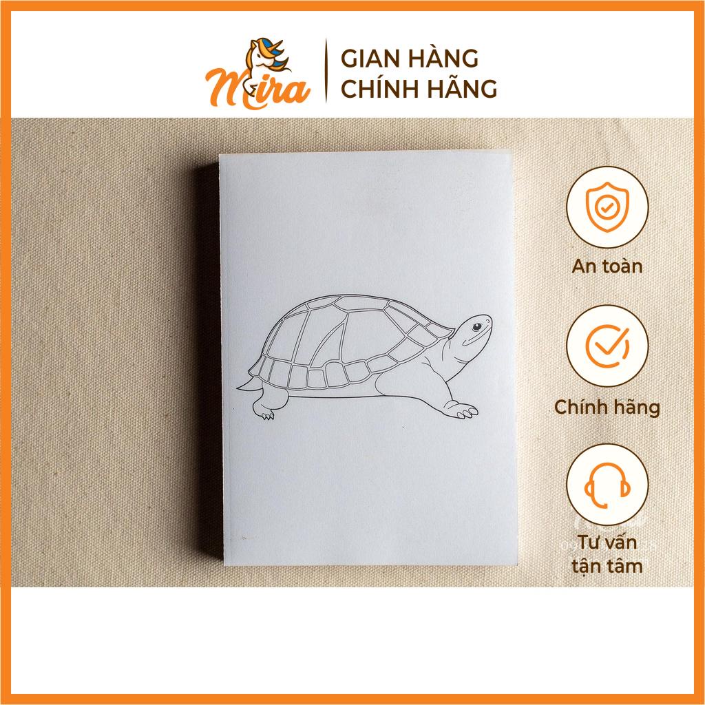 Montessori - Giấy tô các bộ phận của rùa - Theo tủ động vật có khay - Mira Toys