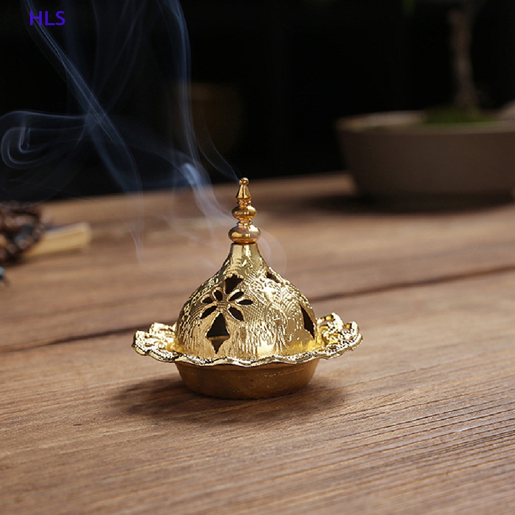 1 Đế Đốt Trầm Hương Bằng Kim Loại Mạ Vàng Phong Cách Ả Rập Độc Đáo
